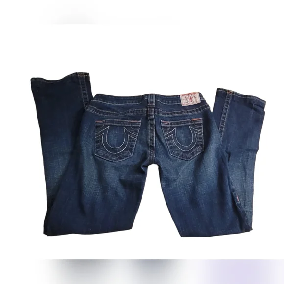 True Religion Dark Wash Straight Jeans - Picture 3 of 4